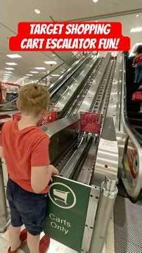 Henry wants to send a cart up the Target Escalator all by himself! Can he get the cart and send it?
