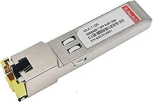 SFP to RJ45,QSFPNESE,1000BASE-T SFP Transceiver,1.25G Copper SFP to Ethernet Module Compatible with Cisco GLC-T/SFP-GE-T,Ubiquiti UniFi UF-RJ45-1G, Mikrotik, Supermicro, D-Link, TP-Link and More