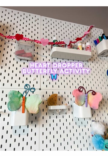 Heart Dropper Butterfly Craft for Valentine's Day