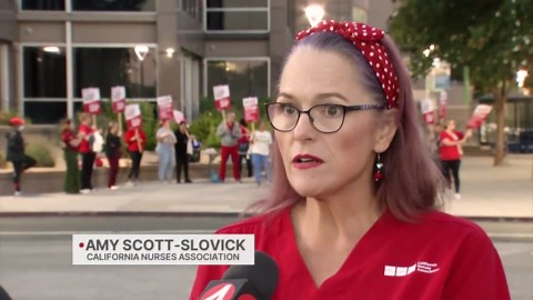 Healthcare workers at Kaiser picketing Tuesday