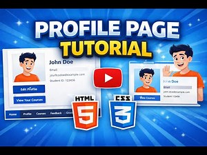 Student Portal Profile Page Using HTML & CSS | Responsive Design