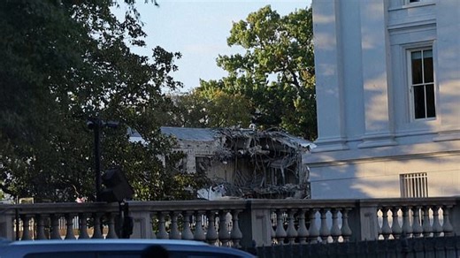 Trump destroys east wing of White House in preparation for ballroom
