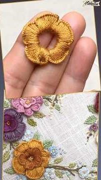 Incredible Easy 3D Embroidered Flowers with an Interesting Technique You’ll Love This #handbroidery
