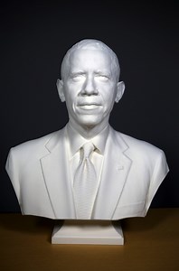 President Barack Obama 3D Scanned and Printed Bust for National Portrait Gallery #3DThursday #3DPrinting #3DScanning