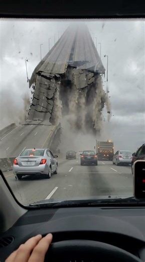 A Sky-High Highway Bridge Collapses Right in Front of Him…