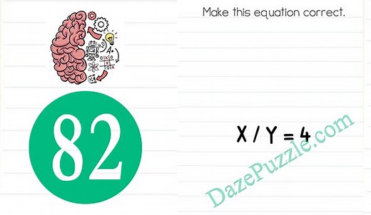 Brain Test Level 82 Make this equation correct