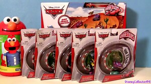 Hungry Cookie Monster Eats Cars Micro Drifters With Radiator Springs Drift Challenge Track Cars 2 | Fun Toyz Collector