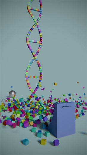 Ball of different radius vs tower structure #blender