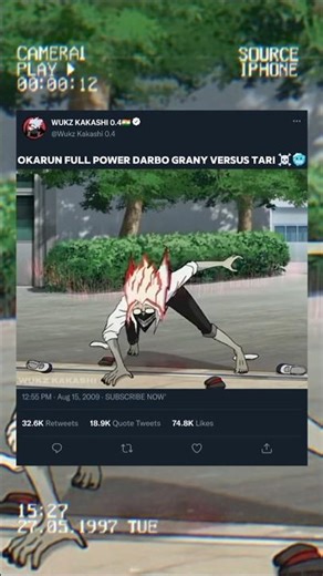 OKARUN FULL POWER DARBO GRANY VERSUS TARI ☠️🥶#ayase #okarun #kentakakura #shiratorizawa #dandadan