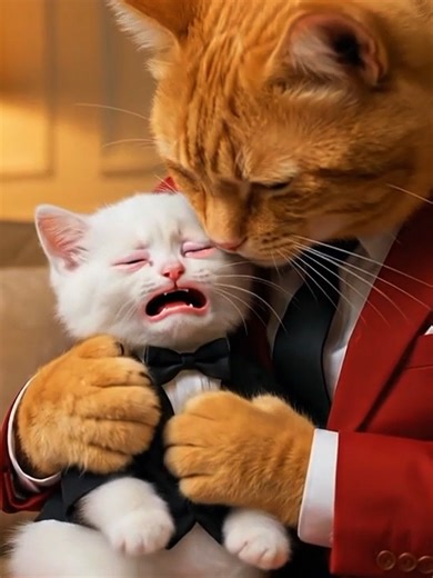 Cute Cat Family Story 😭 Naughty Kittens Fight & Mother Terrible Accident Emotional Cat Animation #cat #sad #story #viral #fyp