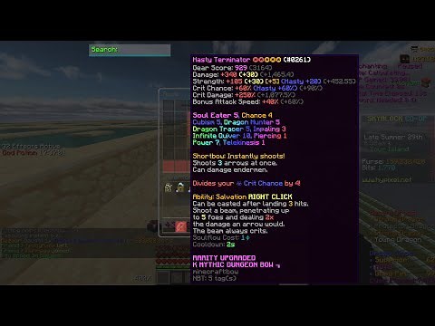 Terminator Bow in Vanilla Minecraft (1.17) (Hypixel Skyblock)