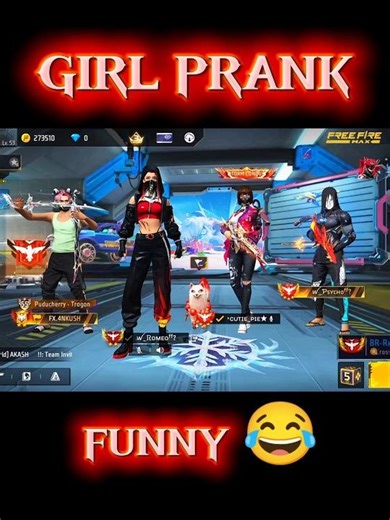 Girl Prank😂 Free fire funny shortlfree fire short#freefire #foryou #freefirefunny #vairalshort