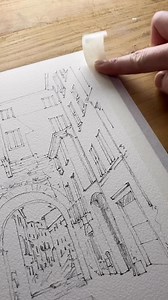 227K views · 3.7K reactions | Urban sketch ink wash drawing, finished...