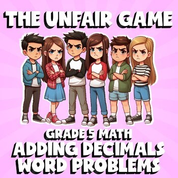 Adding Decimals Word Problems THE UNFAIR GAME - No Prep Grade 5 Math Review