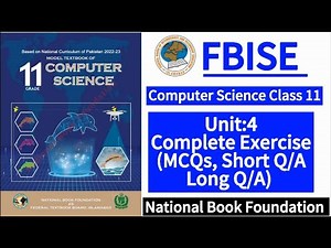 Class 11 Computer Unit 4 ,Complete Exercise| New Syllabus 2024|LearnOnlineWithAnum