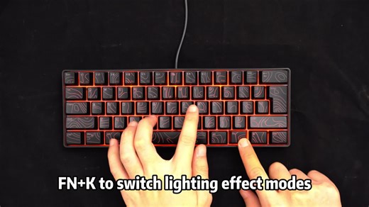 video, 7KEYS Wired 60% Gaming Keyboard, Mini 61 Key RGB, 25 Key Anti Ghosting, Ultra Compact and ...