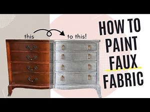 How To Create The Faux Fabric Finish