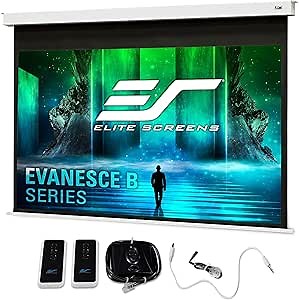 Elite Screens Evanesce B, 120" 16:9, Recessed In-Ceiling Electric Projector Screen with Installation Kit, 8k/4K Ultra HD Ready Matte White Fiberglass Reinforced Projection Surface, EB120HW2-E8