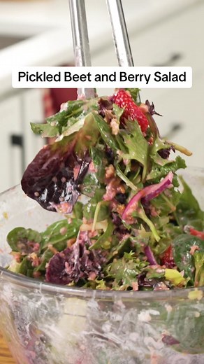 This Pickled Beet and Berry Salad has it all. It’s crunchy, nutty, creamy, tangy, super bright and delicious. It’s your very basic beet and goats cheese salad, just turned up a few notches. Best part is how easy it comes together (no need to cook, cool and clean your beets!). #foryou #fruitsalad #saladbuah #fruits #fruit #healthyfood #saladbuahsegar #salad #food #fruitlover #healthylifestyle #foodie #saladbuahjakarta #fruitbowl #fruitsbasket