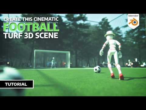 Create a Cinematic Football Goal Scene in Blender | Part 1 |Physics, Cloth Net & Animation | #soccer