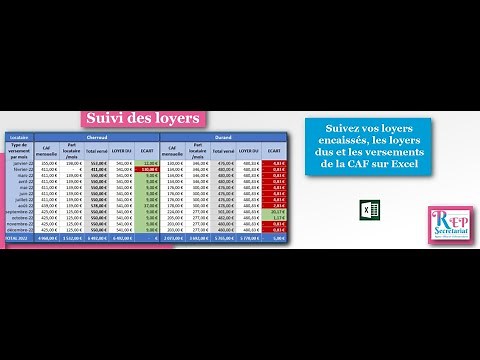 Gestion locative sur Excel a télécharger - Suivi des Loyers et des APL