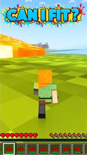 Can I Fit Through? Minecraft Tiny Escape Challenge #Shorts