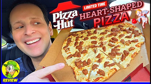 Trying Pizza Hut heart-shaped pizza for Valentine’s Day