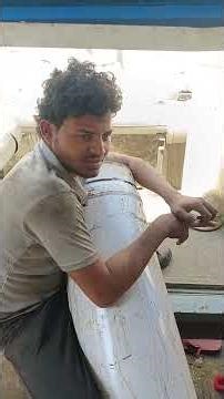 Condenser coil replacement work.chiller technician #trending #chiller #hvac