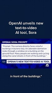 2.4K views · 101 reactions | OpenAI announced that it has expanded beyond text and images to offer video-generation AI for the first time. The new model, called Sora, allows users to type out a desired scene and turn it into a high-definition video clip. What are your thoughts? : @cnbc | Earn Your Leisure | Facebook