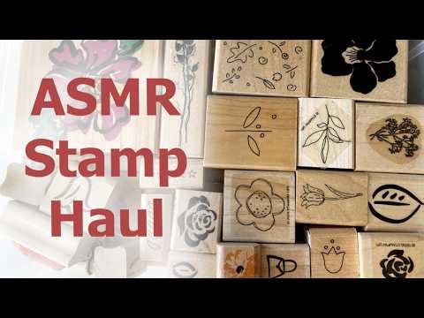 ASMR Thrifted Stamp Haul ✉️ (chatty whisper, tapping, stamping)