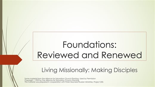 Living Missionally- Making Disciples