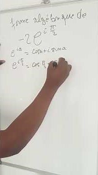 Forme Algebrique Nombre Complexe Exponentielle