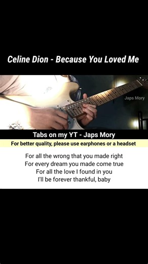 Celine Dion - Because You Loved Me (Electric Guitar Cover)