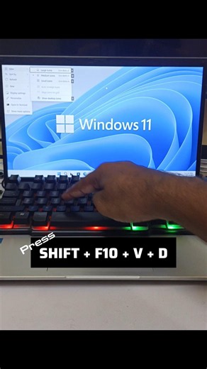 How To Show/hide Desktop icons in Computer_Windows Laptop #shortvideo #windows11 #tech #shorts #key