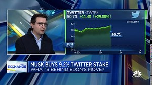 Axios media reporter Sara Fischer and CNBC's Steve Kovach on Elon Musk's Twitter stake
