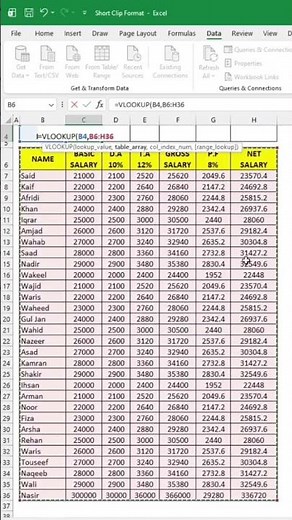 Advanced VLOOKUP Formula with Dropdown 🔽 | Excel short #excel #shorts #viral #viralvideo #trending