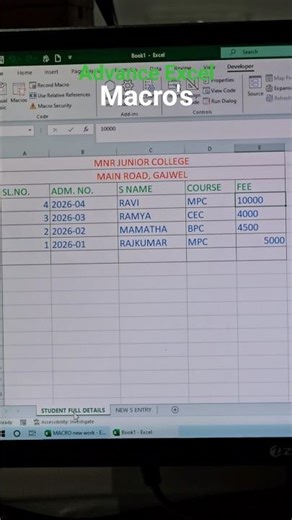 Advance Excel | MACROs | Stop Doing Manual Work! Learn Excel Macros 📊#shorts #excel