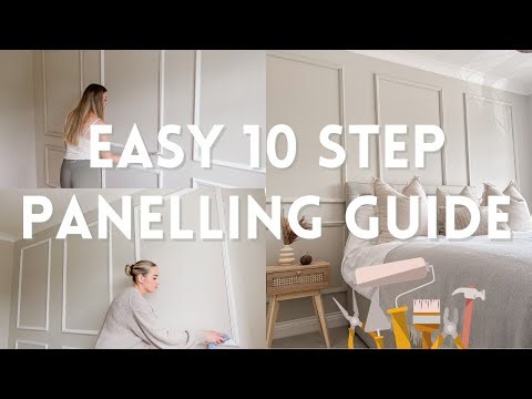 EASY 10 STEP DIY WALL PANELLING - HOW TO GUIDE | Insane Room Makeover, Transform Your Plain Walls