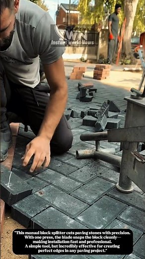 How Paving Blocks Are Cut Perfectly — Simple Tool, Clean Results! #innovation