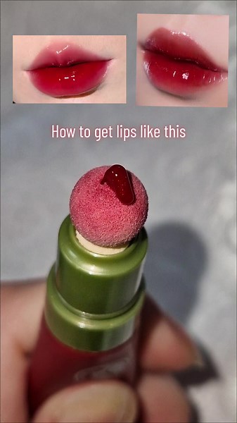 One Product Red Lips Tutorial | Korean Juicy Lips Makeup