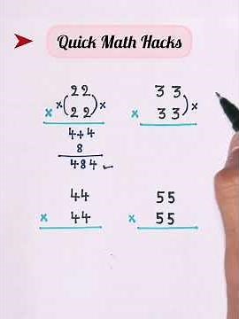 " Quick Trick to Multiply Same 2-Digit Numbers ‼️" | Multiplication Hacks #maths #multiplication