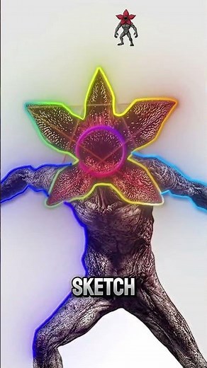 How to draw Demogorgon from Stranger Things! Easy! #art #strangerthings #demogorgon