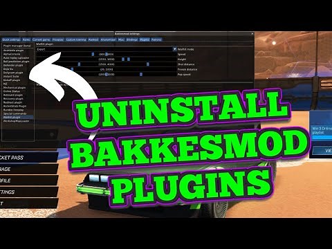 How to uninstall BakkesMod Plugins!!