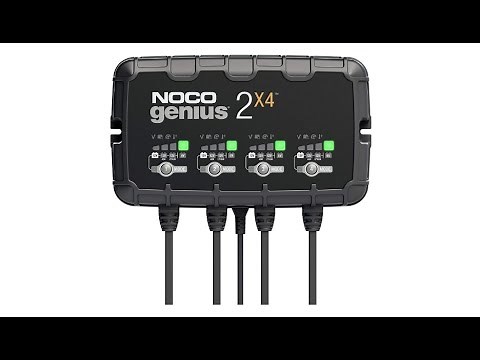 NOCO GENIUS2X4, 4-Bank, 8-Amp (2-Amp Per Bank) Fully-Automatic Smart Charger