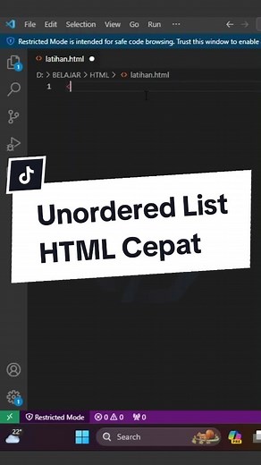 Cara Cepat Membuat Unordered List di HTML