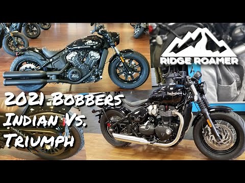 2021 Bobber Comparison - Indian Scout Bobber versus Triumph Bonneville Bobber Motorcycle Shootout