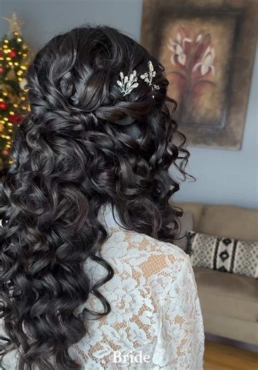 Bridal Hair Styling Even in a Snowstorm