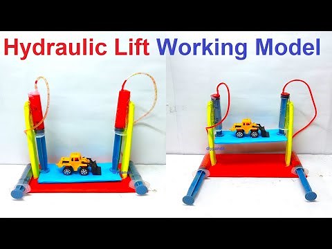 hydraulic lift working model science project exhibition - diy - diypandit