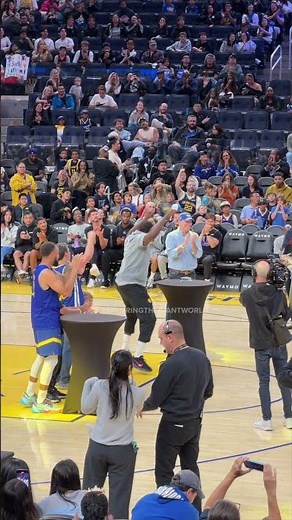 Draymond Green receiving awards at Golden State Warriors Open Practice 2025