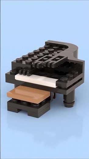 LEGO Microscale Grand Piano 🎹✨ A Musical LEGO Masterpiece! 🎶🧱 #legoshorts #legomoc #legoanimation